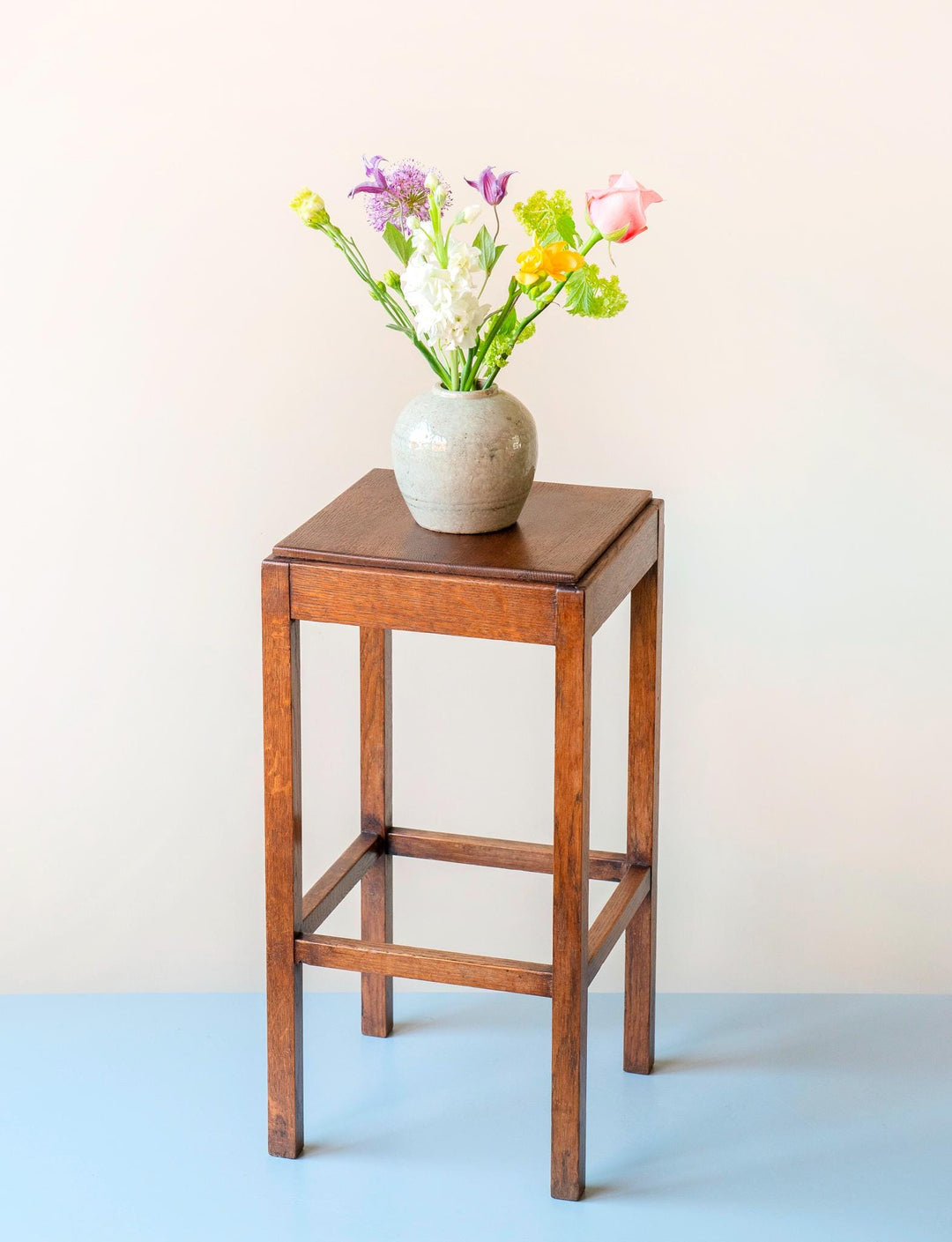 Art Deco Side Table - Dutch Oak Accent Table