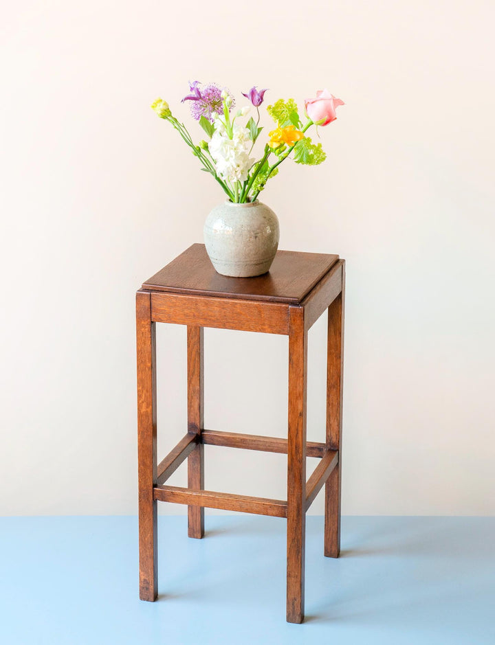 Art Deco Side Table - Dutch Oak Accent Table