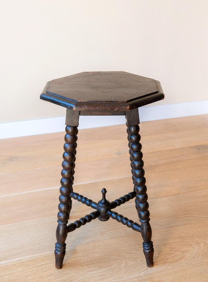 Antique Bobbin Stool - Octagonal Plant Stand, c. 1900