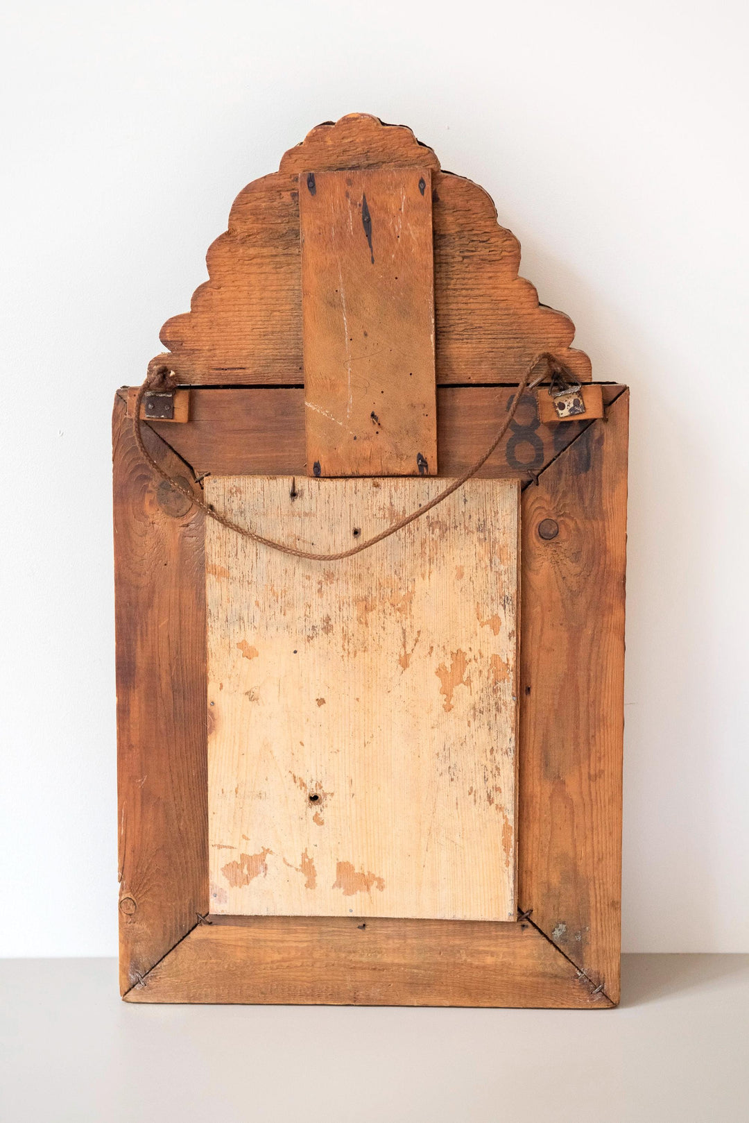 Antique French Brass Vanity Mirror Cabinet