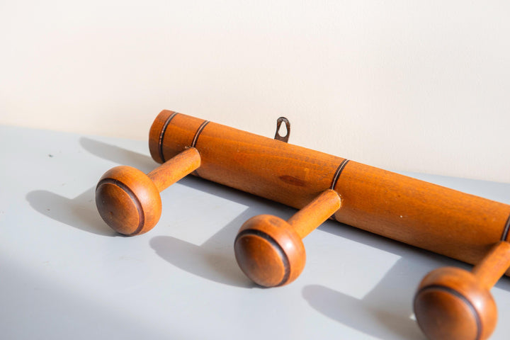 Vintage French Faux Bamboo Coat Rack