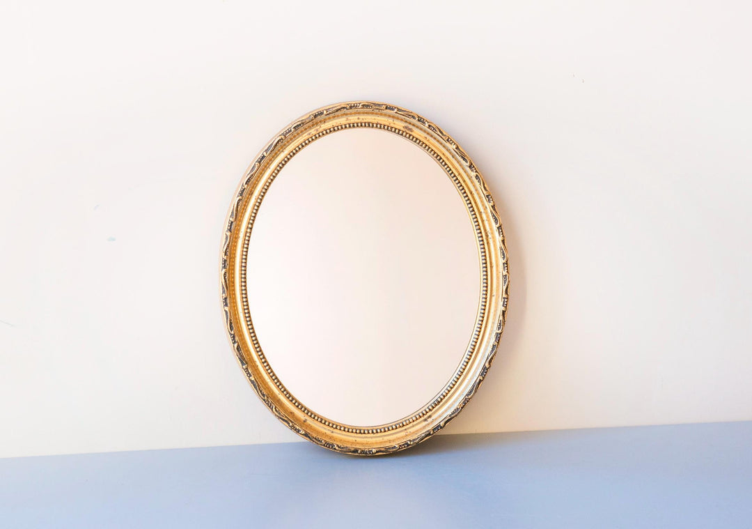 Vintage Dutch Oval Gold Mirror - Pieterman, 1960s