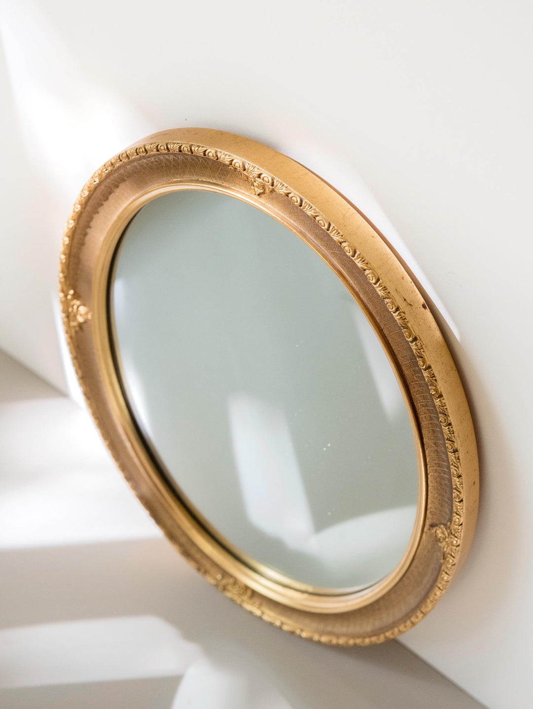 Vintage Dutch Oval Gold Mirror – 1960s