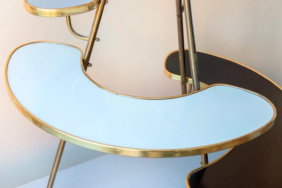 Vintage Tiered Plant Stand - Brass Mid Century Table