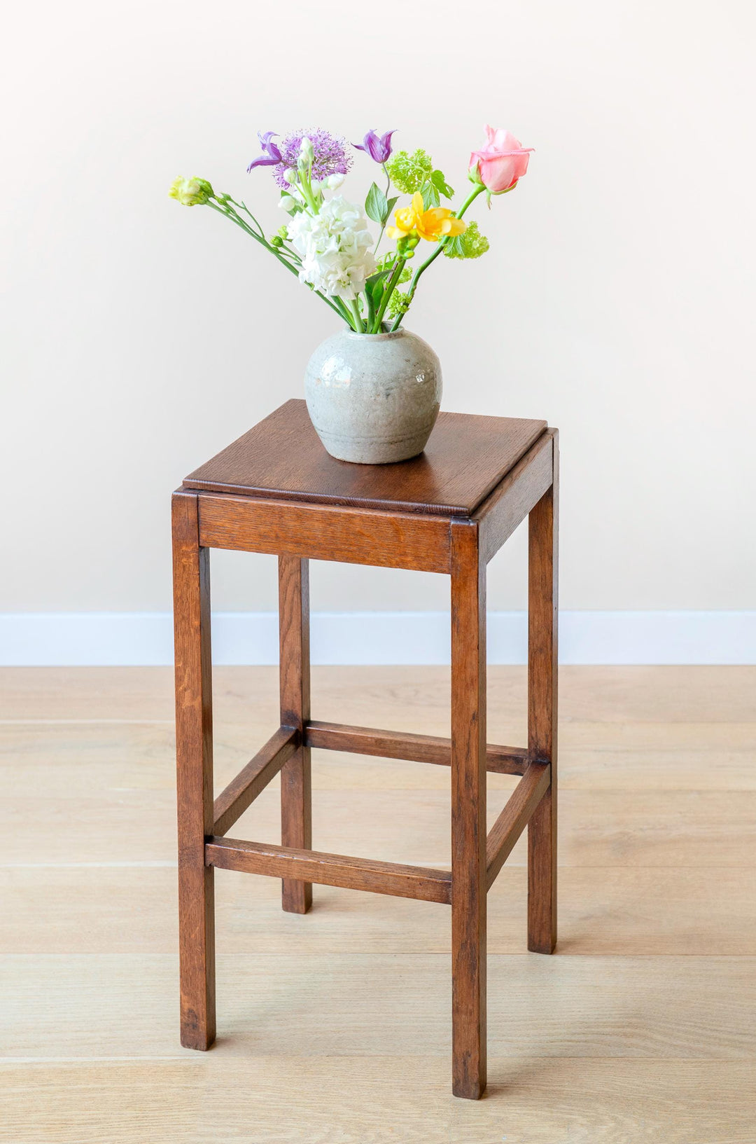 Art Deco Side Table - Dutch Oak Accent Table