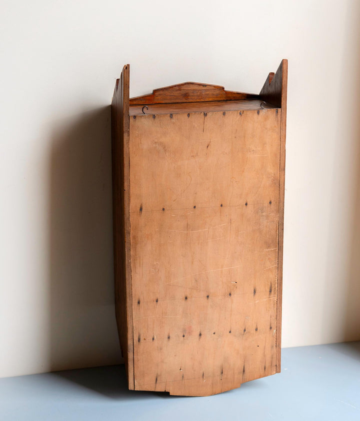 Antique French Wall Cabinet With Foxed Mirror