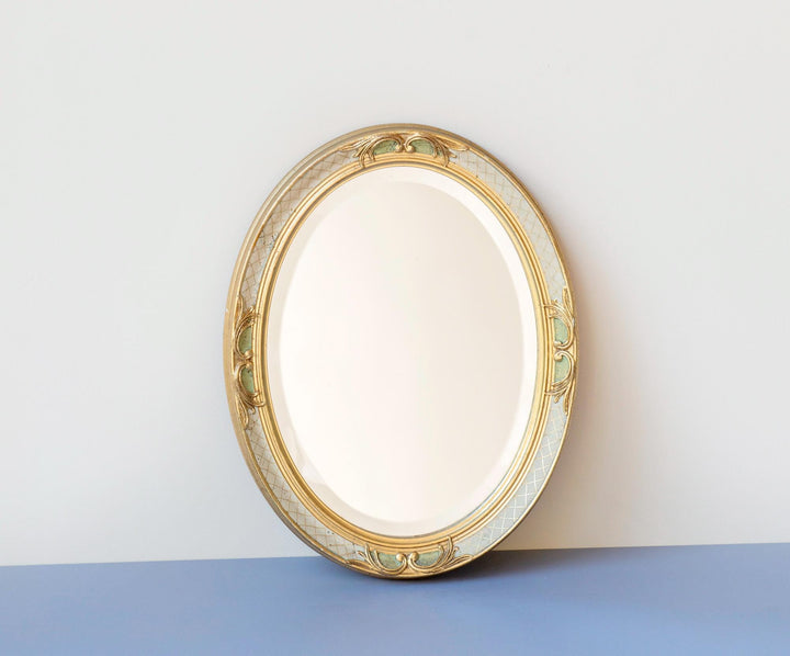 Vintage Pieterman Oval Gold Wall Mirror – 1950s