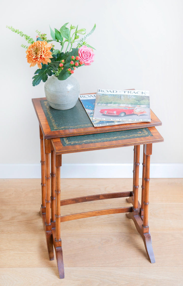 Edwardian Faux Bamboo Nesting Tables