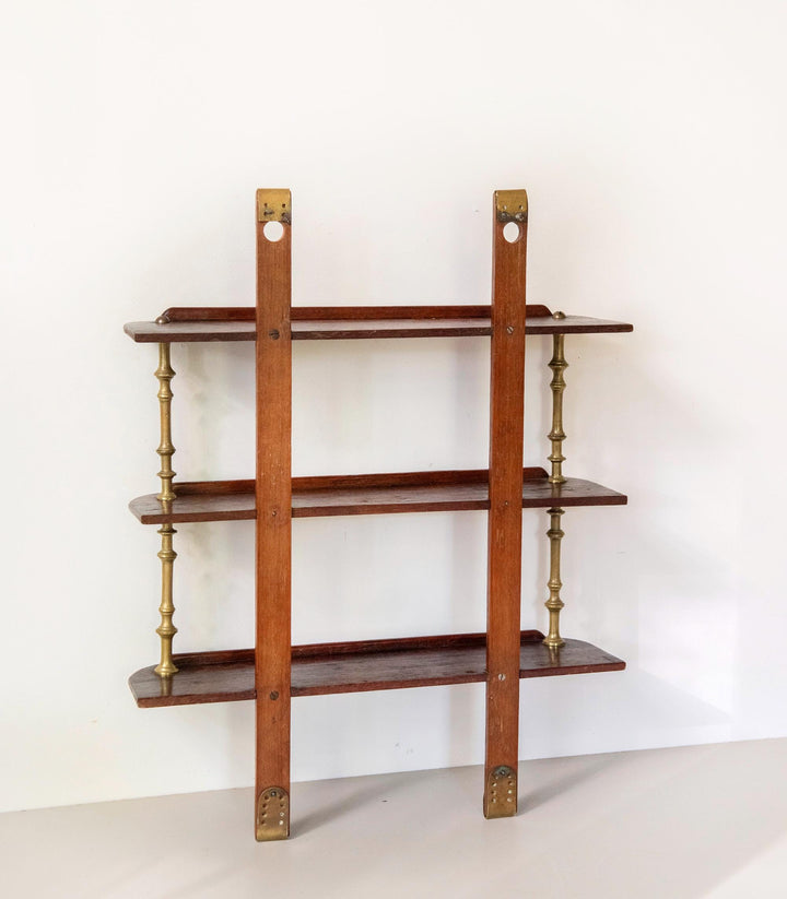 Antique Oak Victorian Wall Shelf - 19th Century