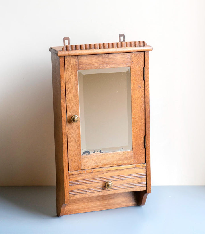Antique Oak Apothecary Cabinet - Victorian Period