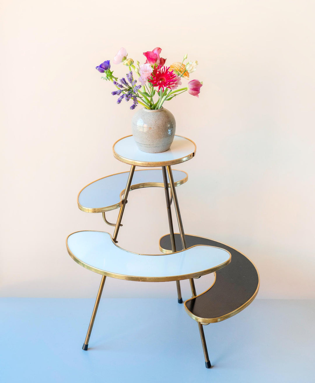 Vintage Tiered Plant Stand - Brass Mid Century Table