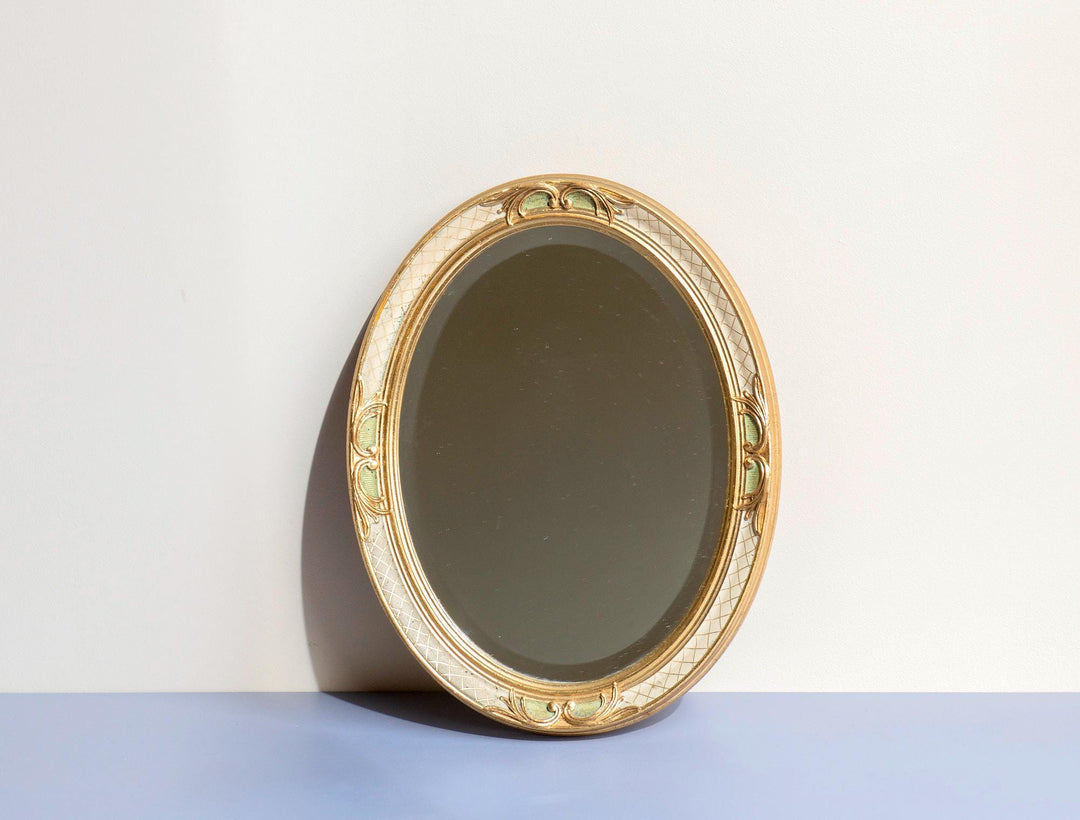 Vintage Pieterman Oval Gold Wall Mirror – 1950s