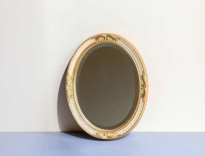 Vintage Pieterman Oval Gold Wall Mirror – 1950s