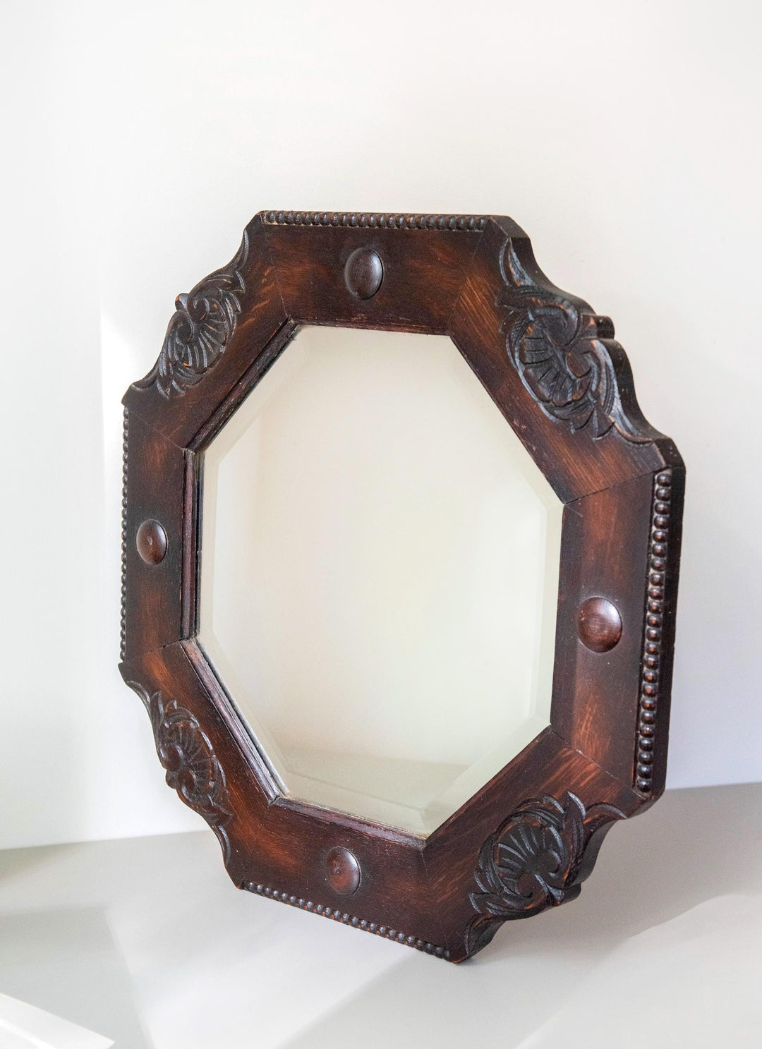 Antique Art Deco Octagonal Wall Mirror - Amsterdam School