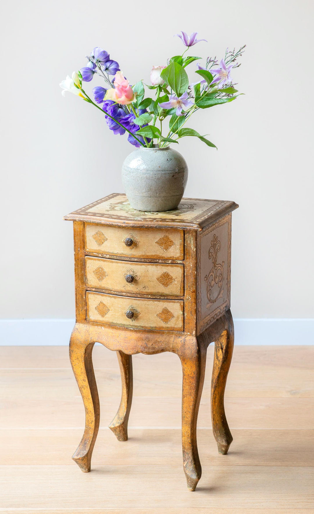 Italian Florentine Cabinet with Three Drawers – 1960s