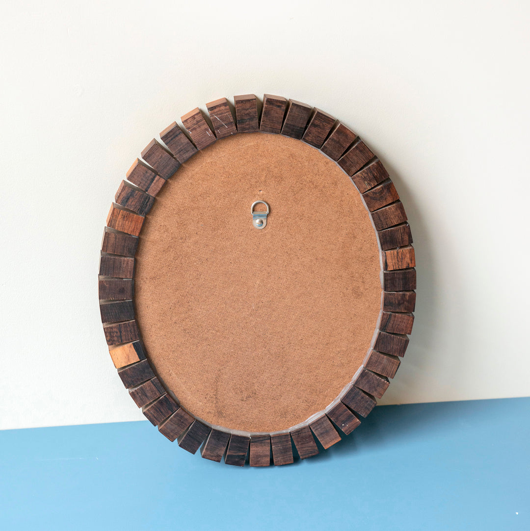 Oval Teak Rosewood Mirror, Danish Design, 1960s