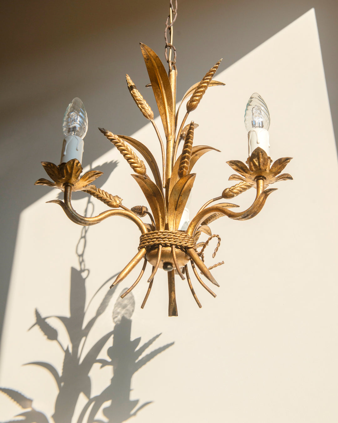 Florentine Italian Chandelier Lamp - 1960s