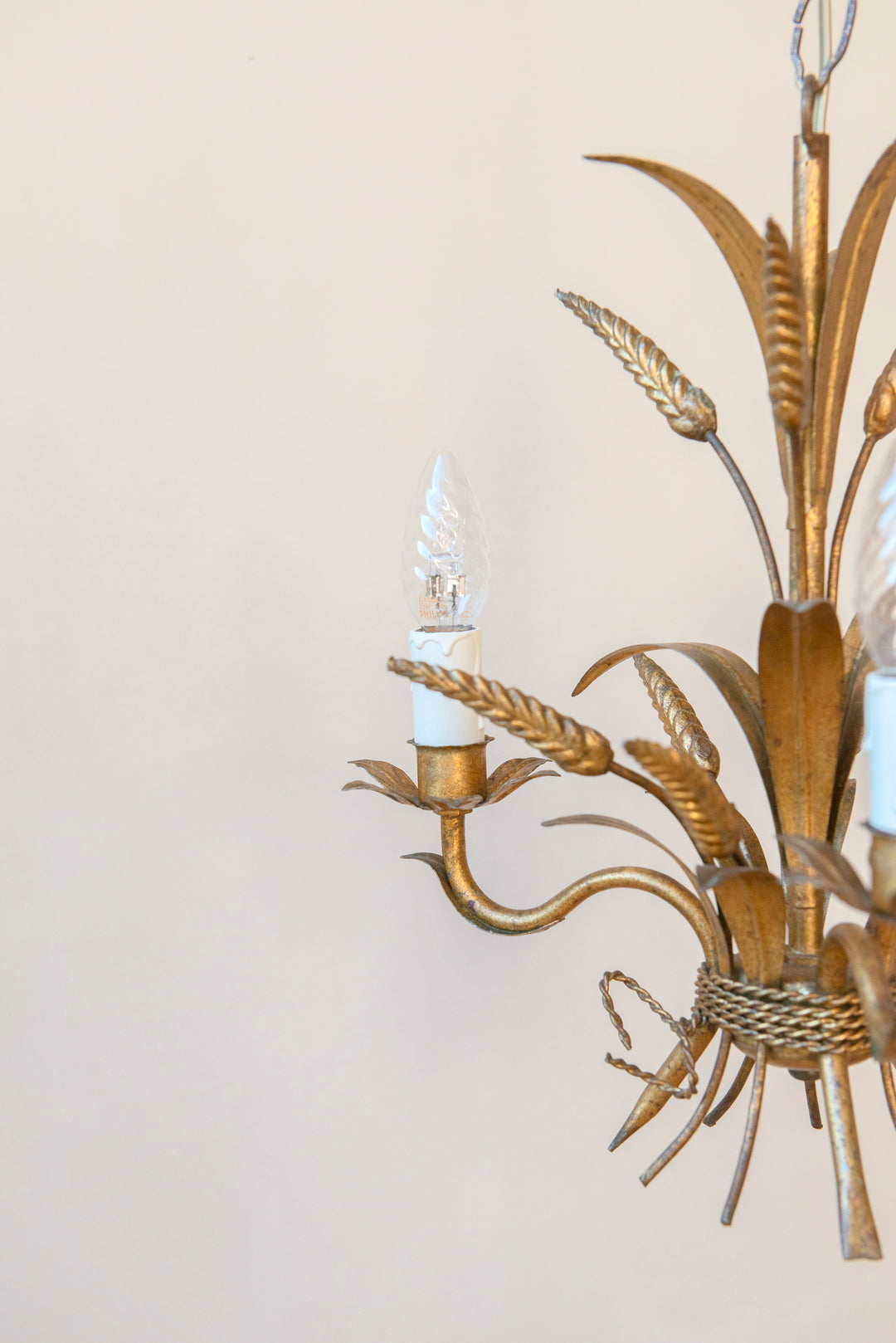 Florentine Italian Chandelier Lamp - 1960s