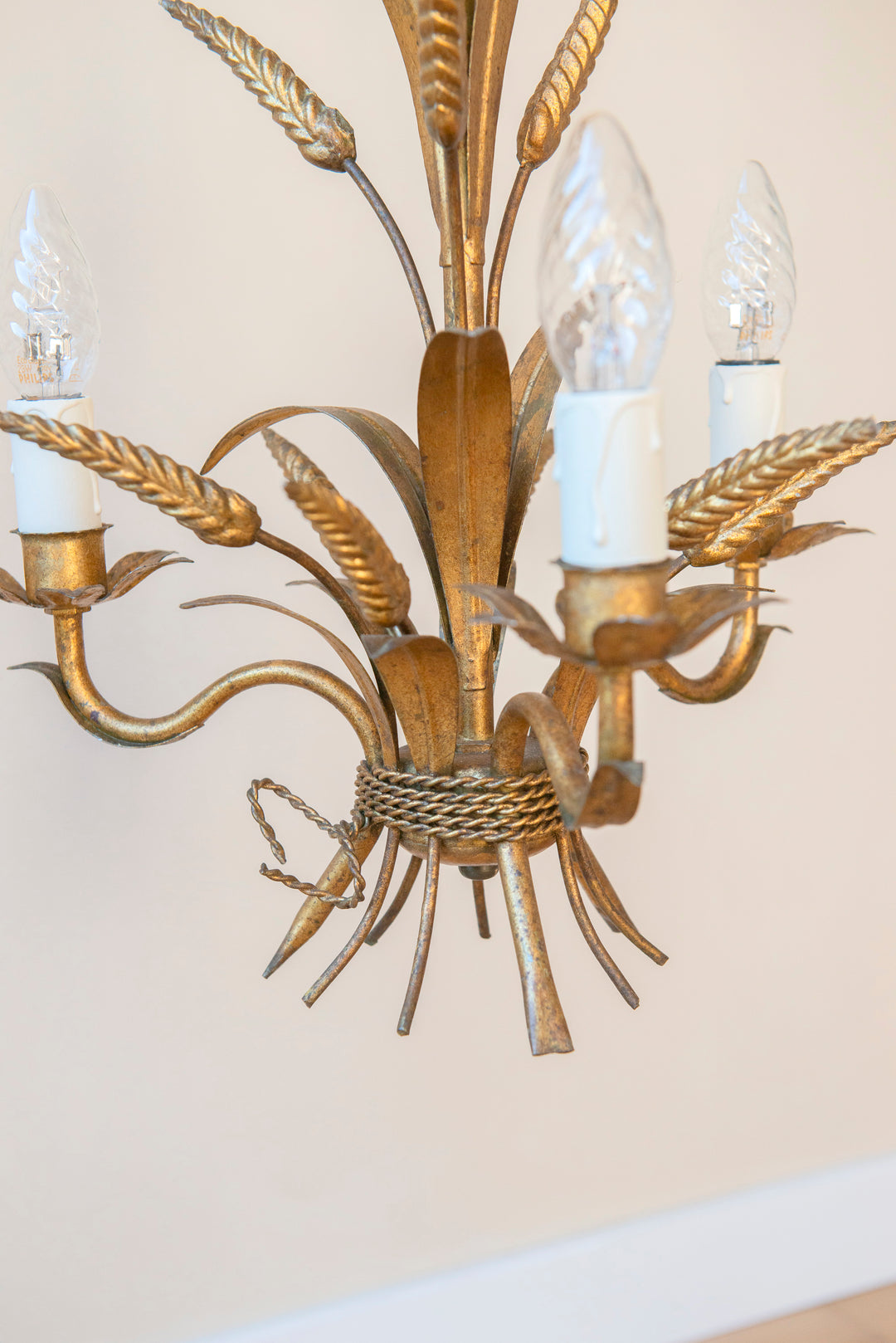 Florentine Italian Chandelier Lamp - 1960s