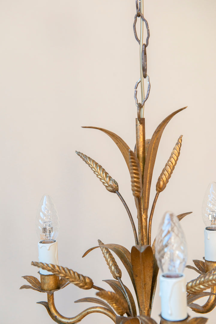Florentine Italian Chandelier Lamp - 1960s