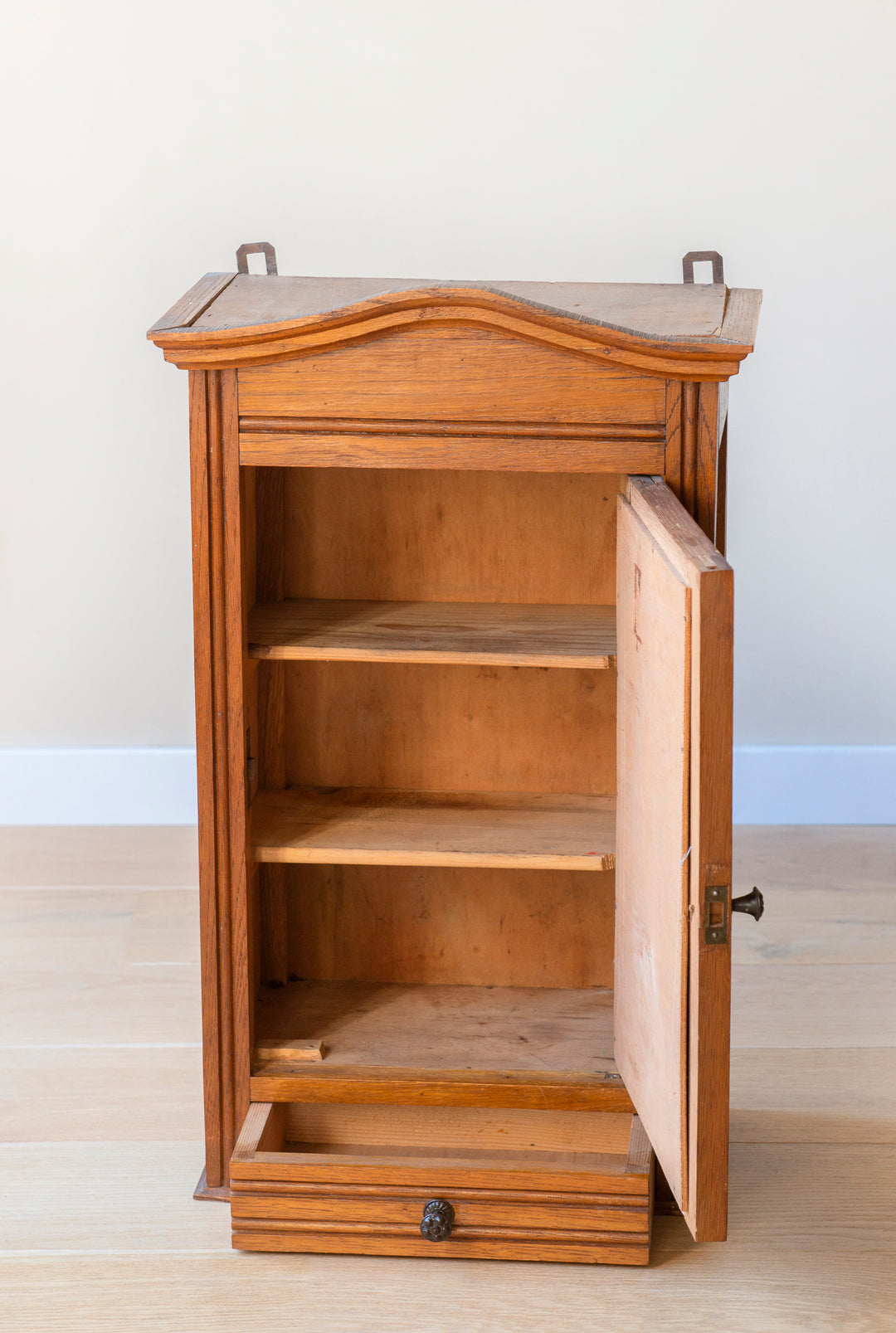 Large Antique Apothecary Chest With Oval Mirror