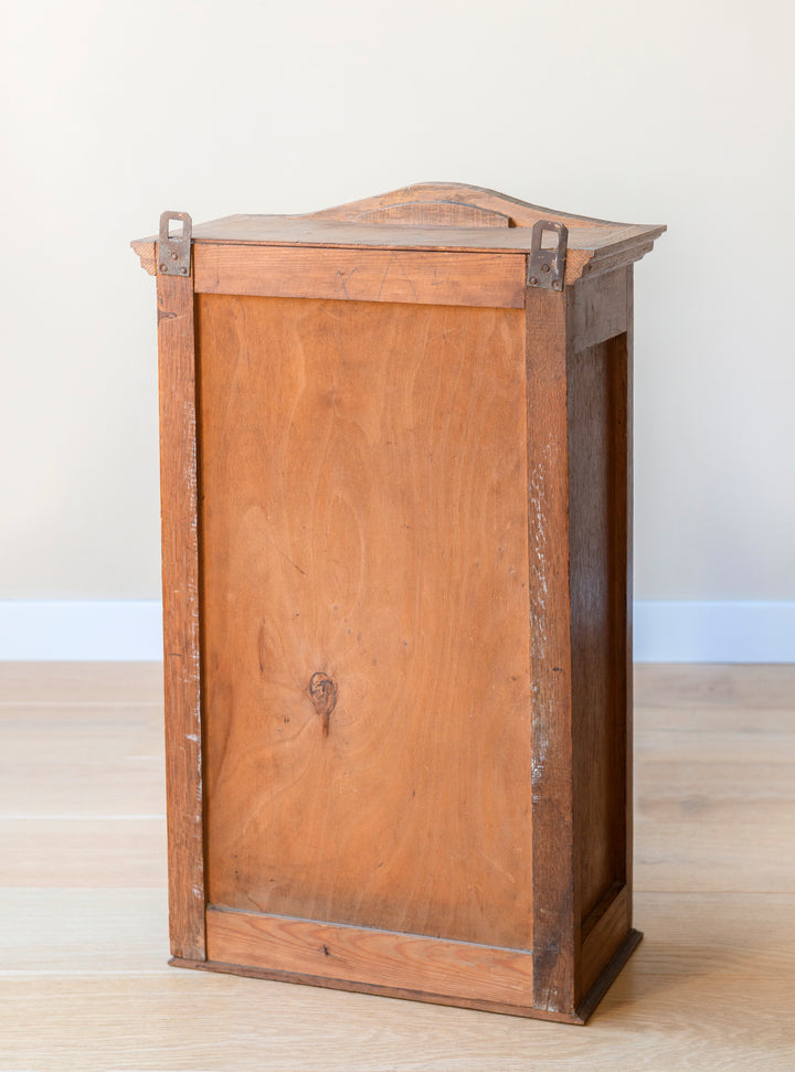 Large Antique Apothecary Chest With Oval Mirror