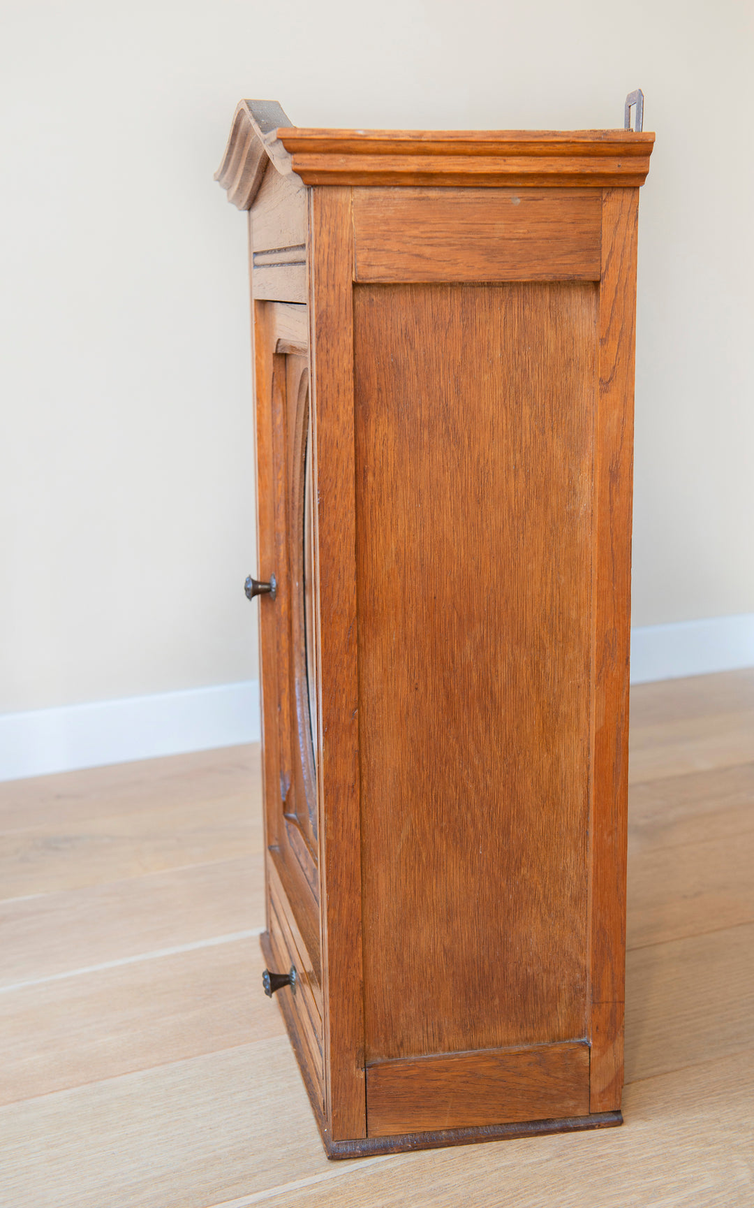 Large Antique Apothecary Chest With Oval Mirror
