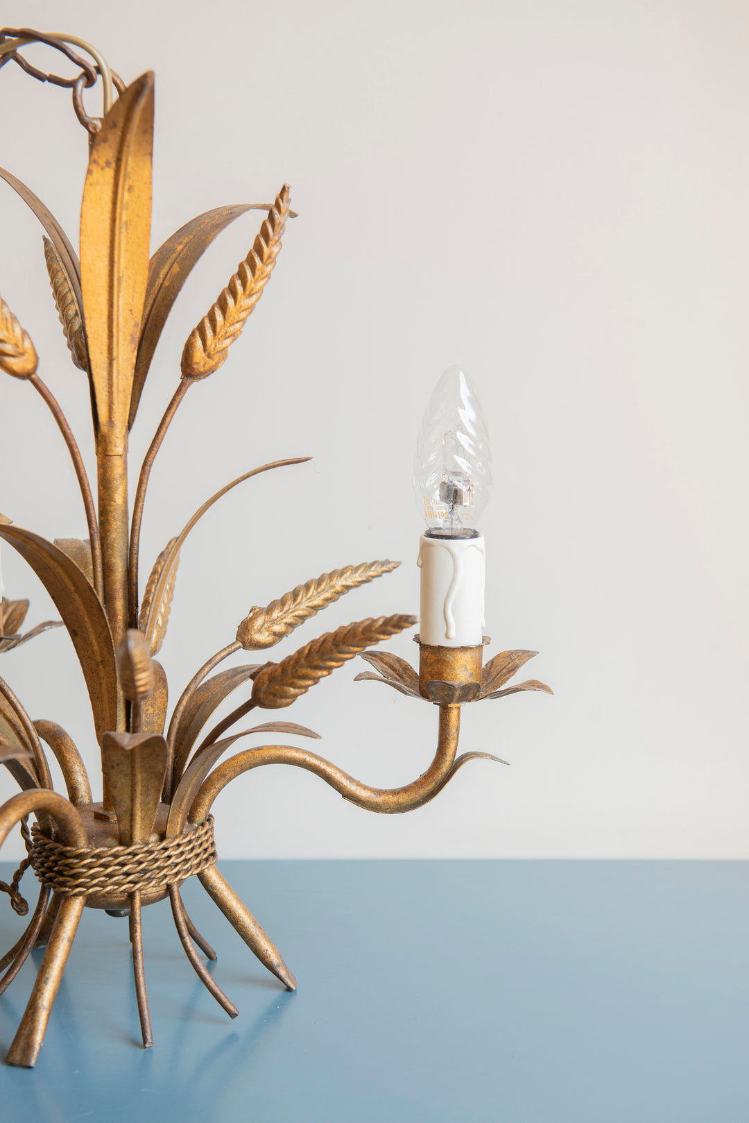 Florentine Italian Chandelier Lamp - 1960s