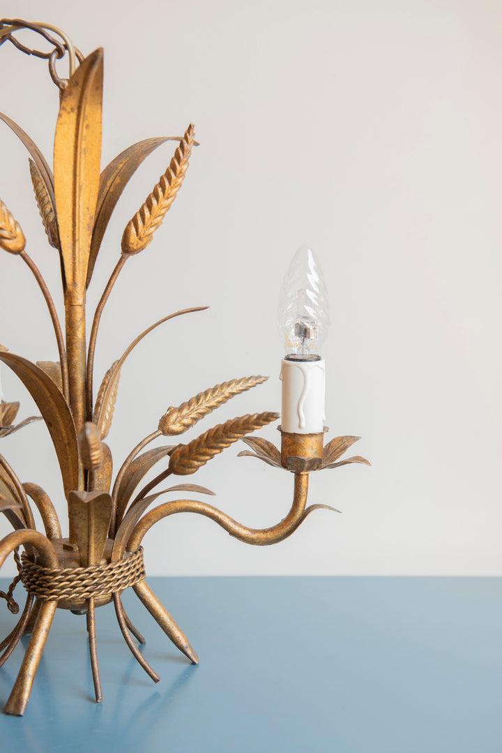 Florentine Italian Chandelier Lamp - 1960s