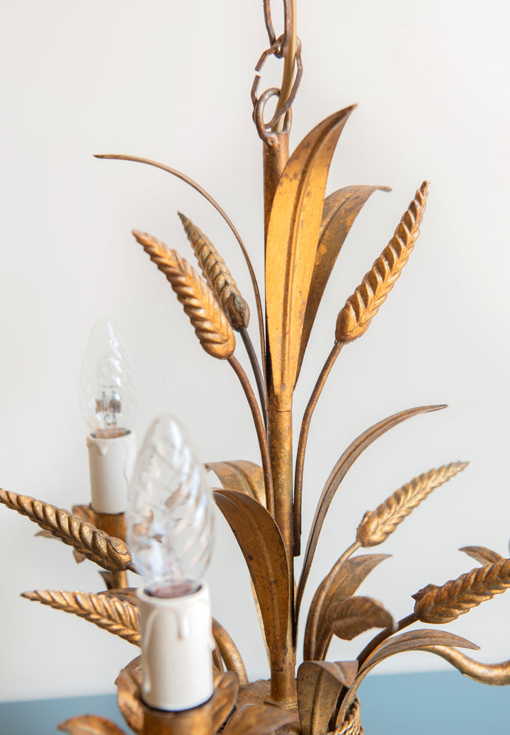 Florentine Italian Chandelier Lamp - 1960s