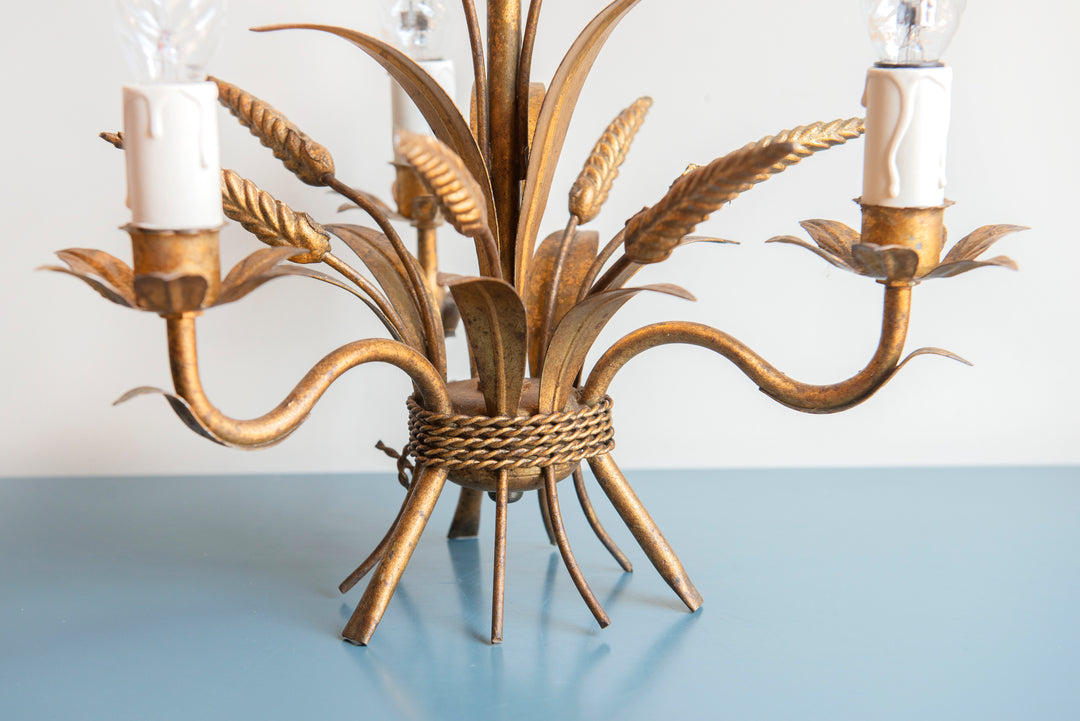 Florentine Italian Chandelier Lamp - 1960s