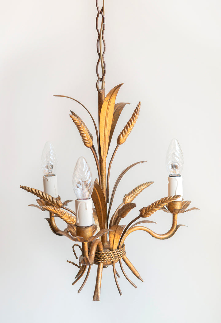 Florentine Italian Chandelier Lamp - 1960s