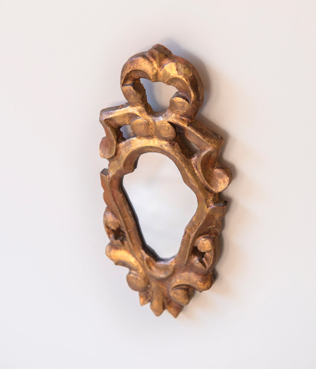 Small Antique Baroque French Mirror - Golden Frame
