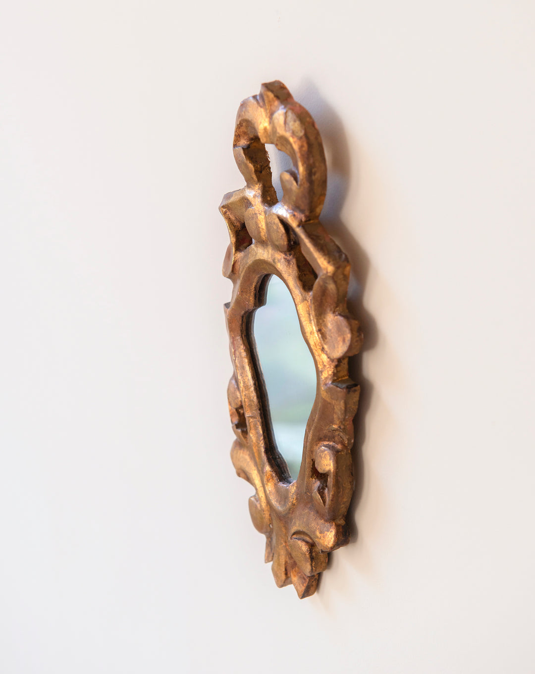 Small Antique Baroque French Mirror - Golden Frame