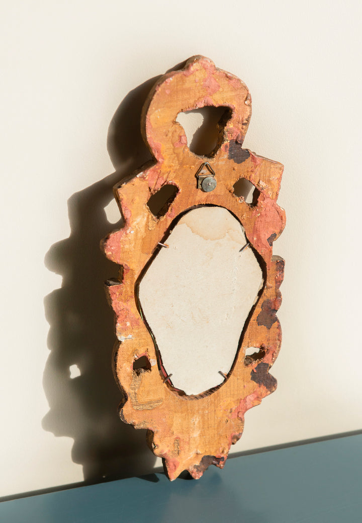 Small Antique Baroque French Mirror - Golden Frame