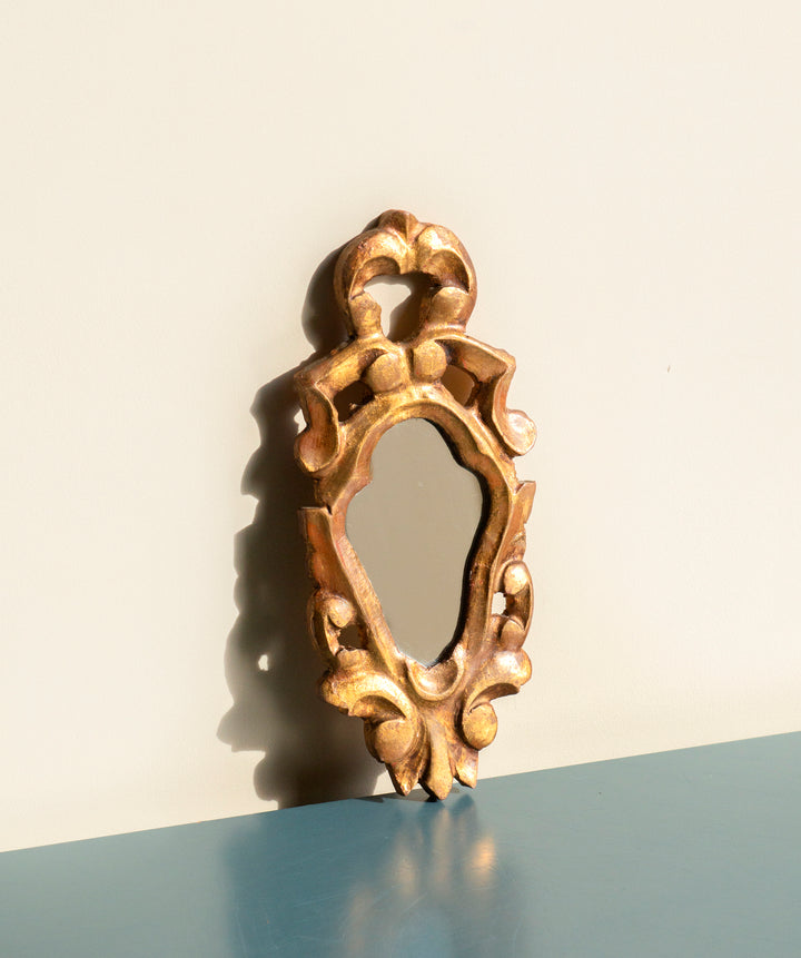 Small Antique Baroque French Mirror - Golden Frame