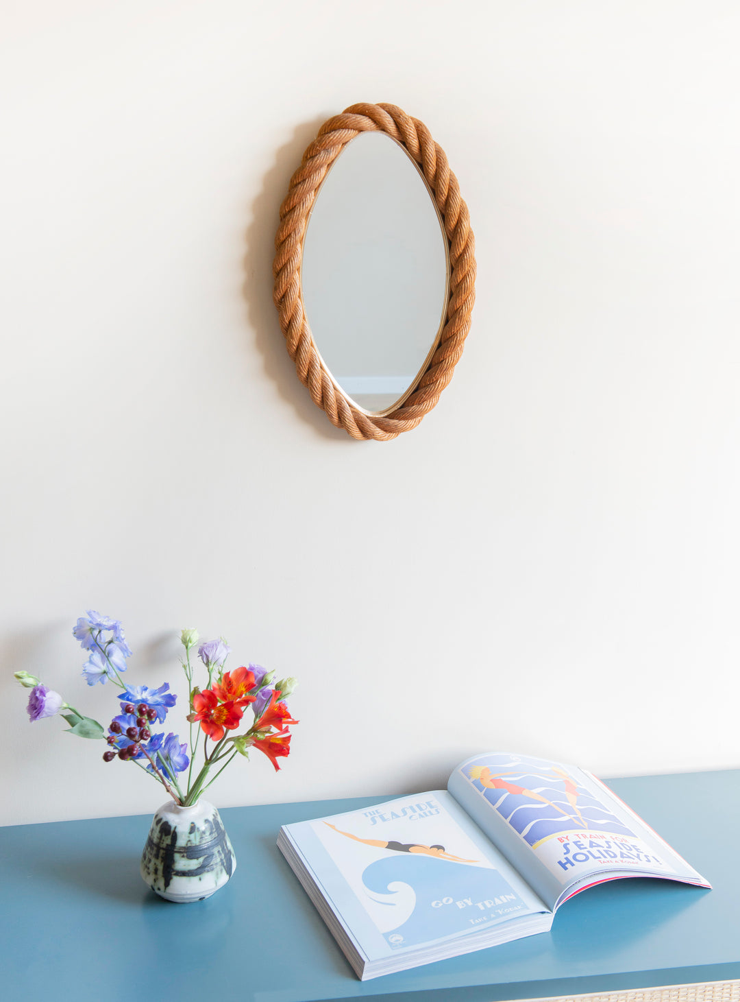 Twisted Rope Mirror by Minet & Adoux, 1950s Design