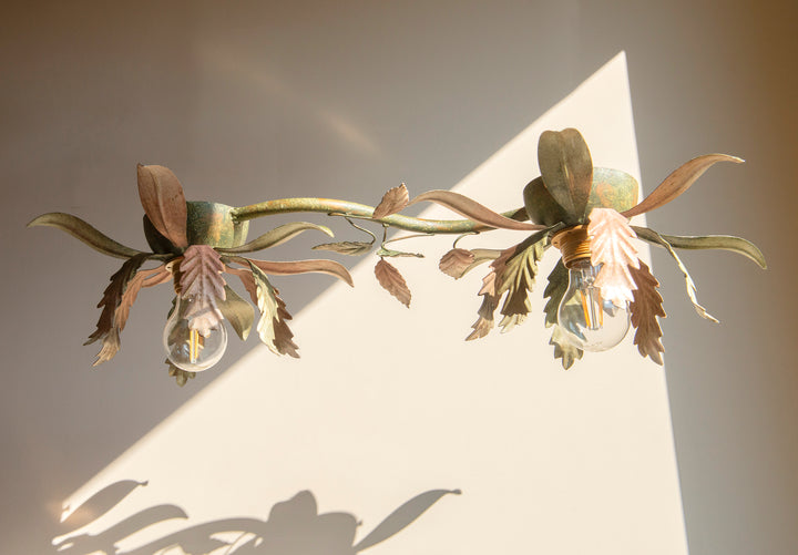 Vintage Floral Ceiling Lamp - 1960s Design