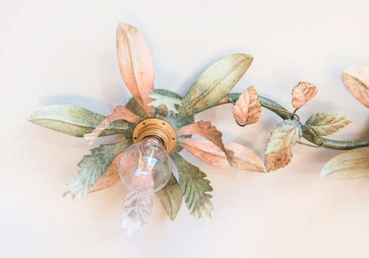 Vintage Floral Ceiling Lamp - 1960s Design