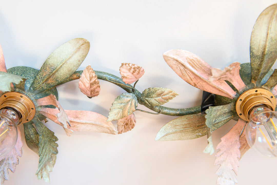 Vintage Floral Ceiling Lamp - 1960s Design