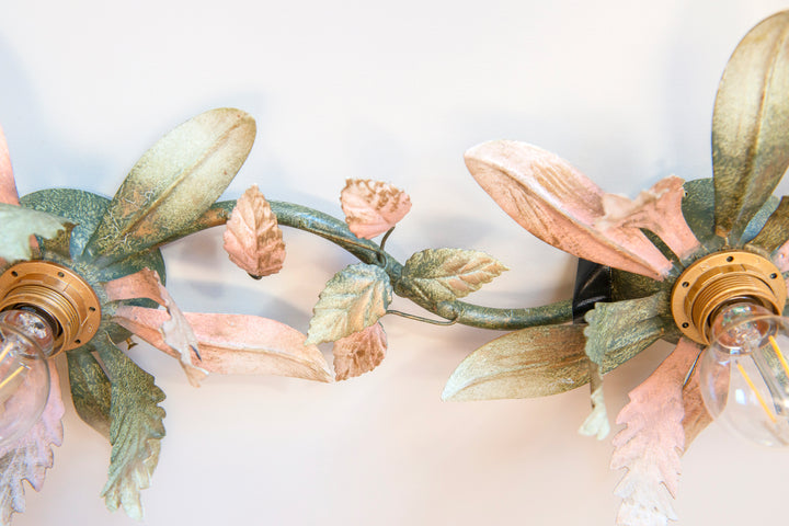 Vintage Floral Ceiling Lamp - 1960s Design