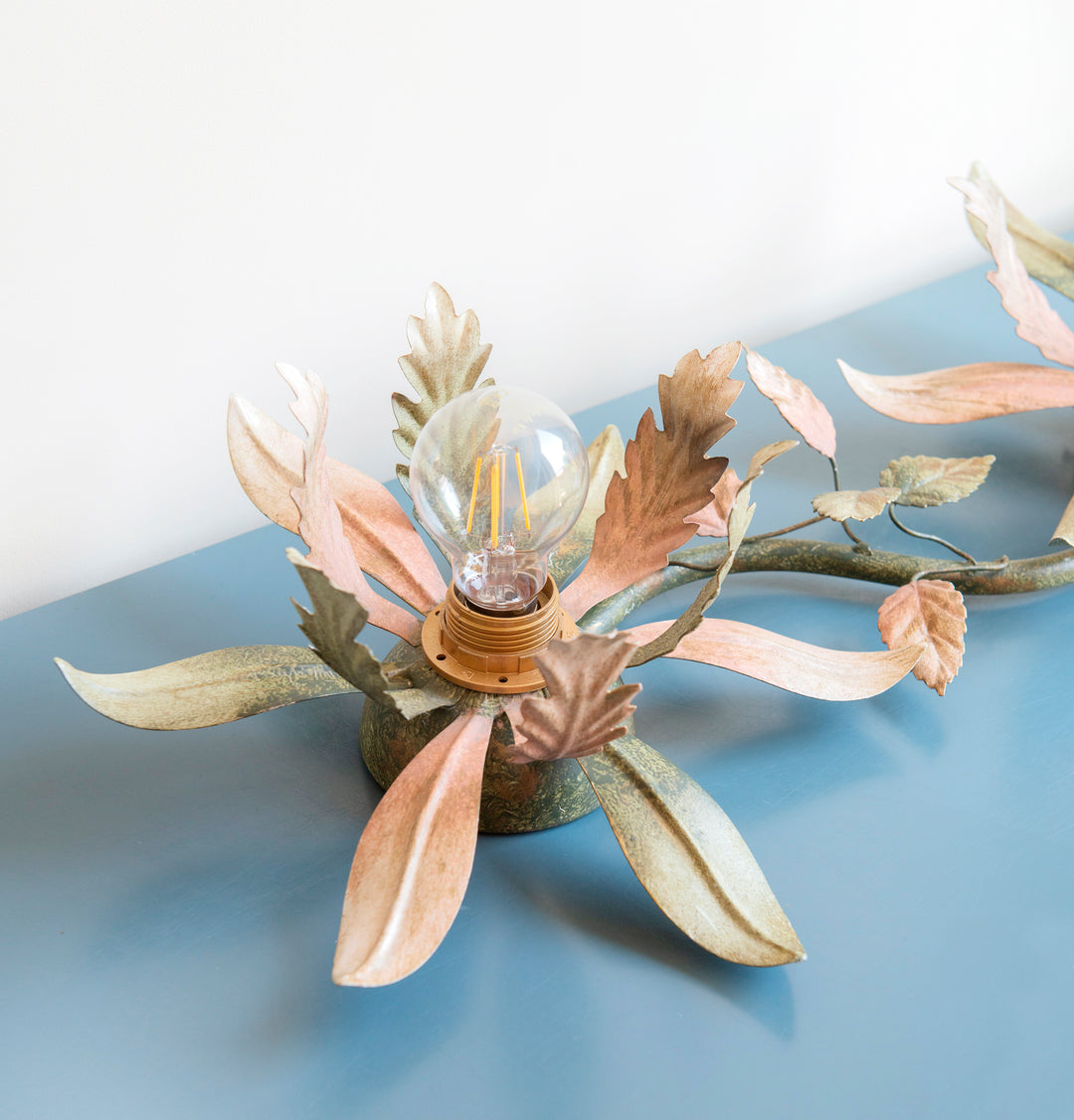 Vintage Floral Ceiling Lamp - 1960s Design