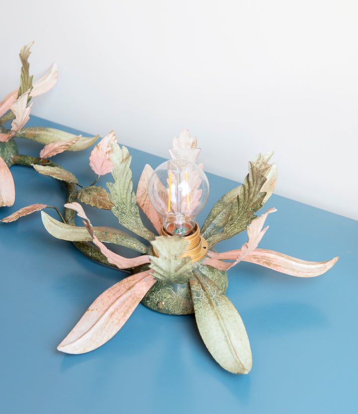 Vintage Floral Ceiling Lamp - 1960s Design