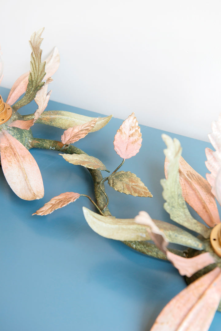 Vintage Floral Ceiling Lamp - 1960s Design