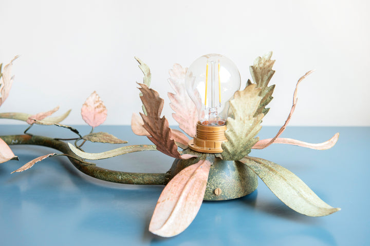 Vintage Floral Ceiling Lamp - 1960s Design
