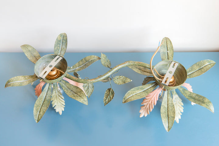 Vintage Floral Ceiling Lamp - 1960s Design