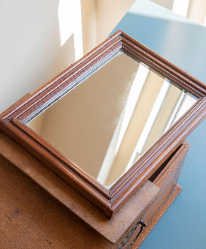 Oak Apothecary Cabinet With Foldable Mirror - 1920s