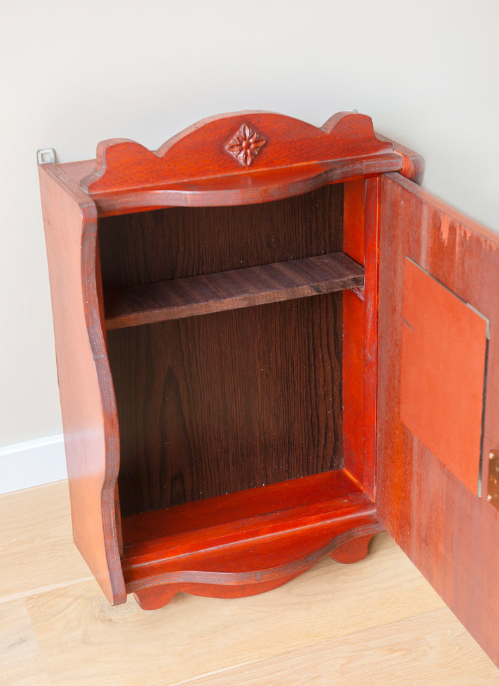 Vintage Mahogany Apothecary Chest, Star Shaped Mirror