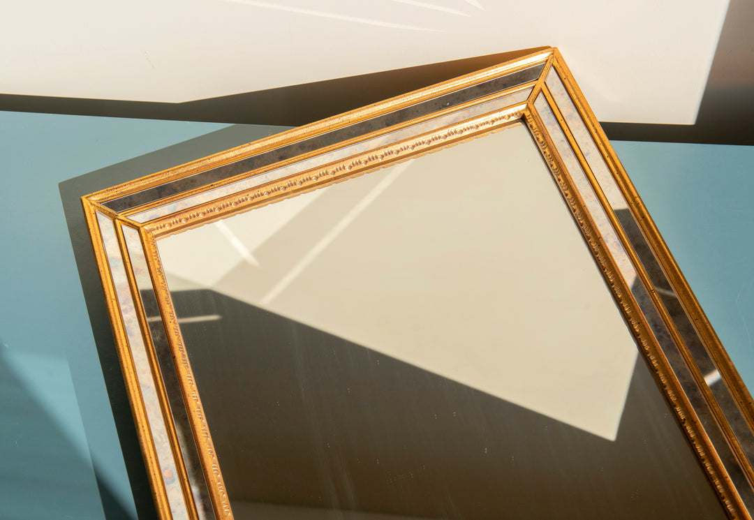 Vintage Venetian Golden Mirror, Deknudt