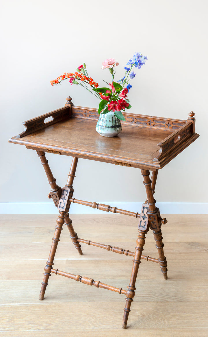 Antique Oak Butler Tray, 1920s